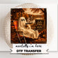 Summerween Ghost DTF Transfer, Mentally I am Here, Trendy Halloween Lover Shirt Design