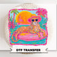 Summer Leopard DTF Transfer, Ready to Press, Trendy Beach T-Shirt Design