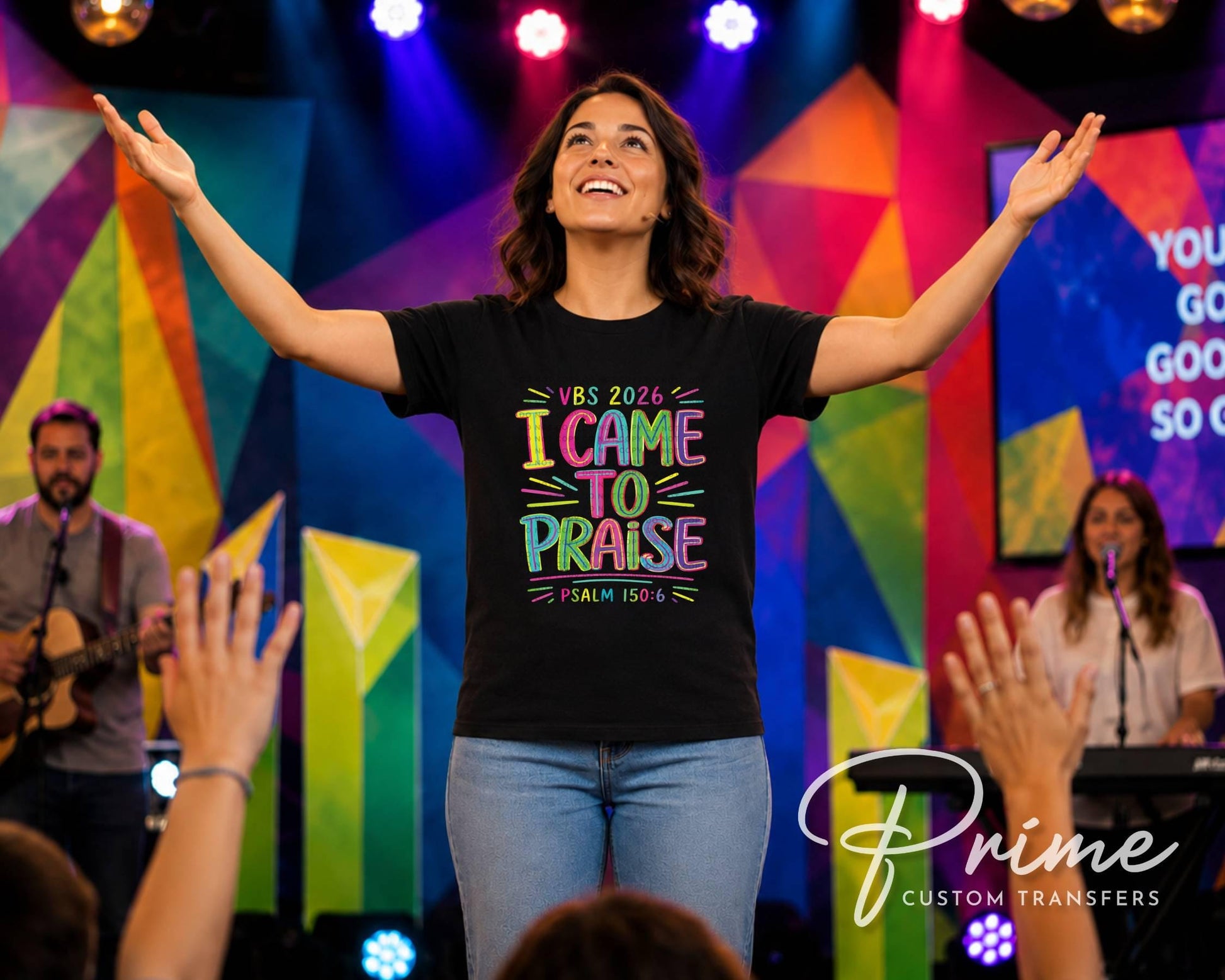 VBS I Came to Praise DTF Transfer, Ready to Press, Christian Worship Leader Tshirt Design