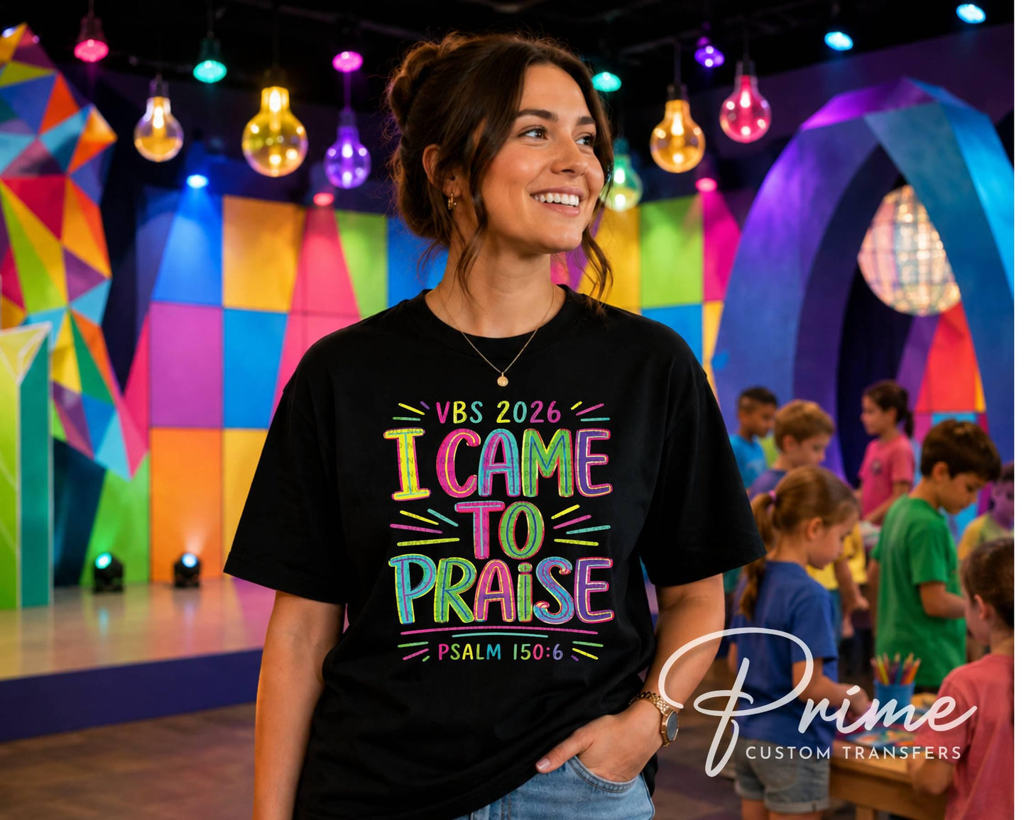 VBS I Came to Praise DTF Transfer, Ready to Press, Christian Worship Leader Tshirt Design