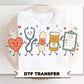 Nurse Doodle Characters DTF Transfer, Ready to Press, Nursing Tshirt Design