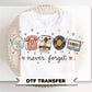 90s Doodle Characters DTF Transfer, Ready to Press, Nostalgic Cassette Tape Tshirt Design