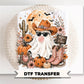 Western Ghost Blowing Bubble Gum DTF Transfer, Ready to Press, Halloween Tshirt Design