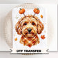 Fall Goldendoodle DTF Transfer, Ready to Press, Halloween Tshirt Design