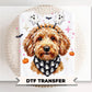 Halloween Goldendoodle DTF Transfer, Ready to Press, Fall Tshirt Design