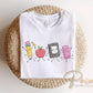 Back to School DTF Transfer, Ready to Press, Doodle Characters, Teacher Tshirt Design