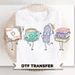 Book Lover Doodle DTF Transfer, Ready to Press, Gift for Reader, Bookworm Tshirt Design