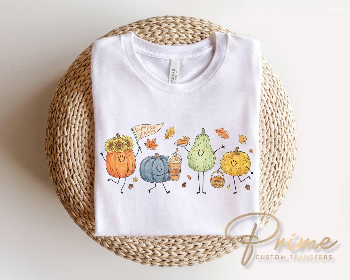 Pumpkin Season DTF Transfer, Ready to Press, Funny Fall Tshirt Design