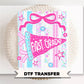 First Grade Striped Floral Pennant DTF Transfer, Ready to Press, First day of School Tshirt Design
