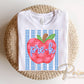 Striped Apple Pre-K DTF Transfer, Ready to Press, First Day of School Tshirt Design