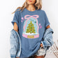Whimsical Snow Globe DTF Transfer, Ready to Press, Christmas Tshirt Design