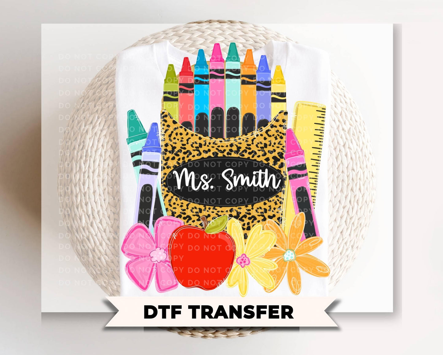 Personalized Back To School DTF Transfer, Ready to press, Teacher Tshirt Design