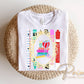 Teacher Supplies Doodles DTF Transfer, Ready to Press, Trendy Teacher, Teach, Coquette, Doodle, Heat Transfer, School Supplies