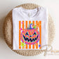 Halloween Leopard Pumpkin DTF Transfer, Ready to Press, Neon Halloween Tshirt Design