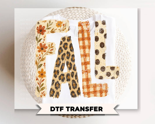 Brushstroke Fall DTF Transfer, Ready to Press, Halloween T-shirt Design