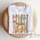 Hey There Pumpkin Striped Fall DTF Transfer, Ready to Press, Halloween Tshirt Design