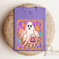 Striped Preppy Ghost DTF Transfer, Ready to Press, Trendy Halloween Tshirt Design