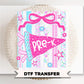 Pre-K Striped Pennant DTF Transfer, Ready to Press, First Day of School Shirt Design