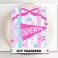 Kindergarten Striped Pennant DTF Transfer, Ready to Press, First Day of School Shirt Design
