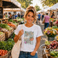 Farmer's Market DTF Transfer, Ready to Press, Trendy Striped Summer Tshirt Design