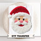 Faux Latch Hook Santa Claus DTF Transfer, Ready to Press, Christmas Tshirt Design