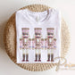 Brushstroke Pink Nutcrackers DTF Transfer, Ready to Press, Hand Painted Christmas Tshirt Design