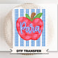 Striped Para Apple DTF Transfer, Ready to Press, Back to School, First Day of School Tshirt Design, Teacher Appreciation
