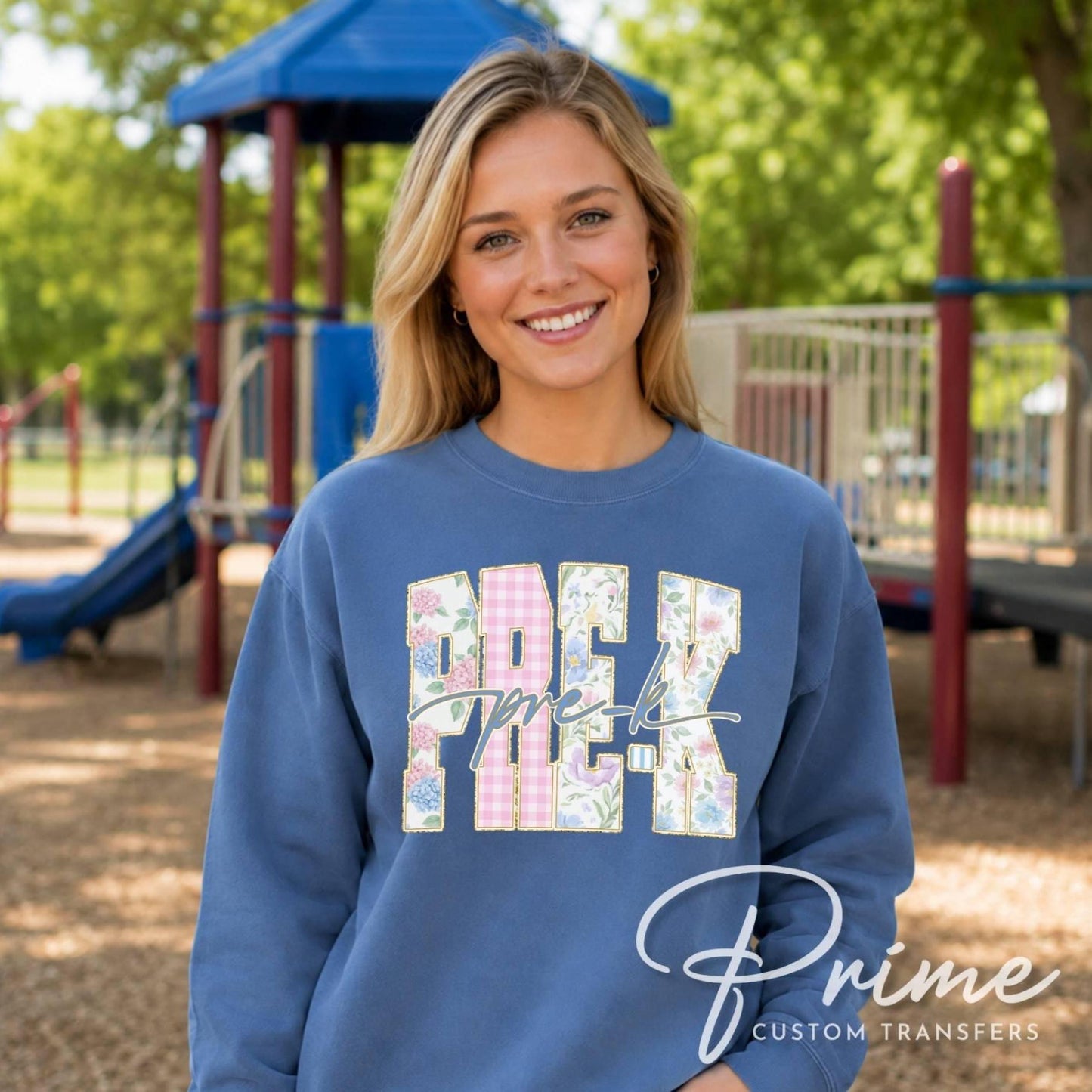 Back to School Pre K DTF Transfer, Ready to Press, Striped Floral Coquette, First Day of School Tshirt Design