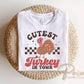 Cutest Turkey in Town DTF, Ready to Press, Kid's Thanksgiving Tshirt Design