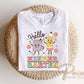 Hello Kindergarten DTF Transfer, Ready to Press, Retro Kids Back to School Tshirt Design
