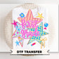 Back to School First Grade DTF Transfer, Ready to Press, Preppy Stars First Day of School Tshirt Design