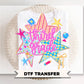 Back to School Third Grade DTF Transfer, Ready to Press, Preppy Stars First Day of School Tshirt Design