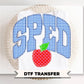 Back to School Sped Teacher DTF Transfer, Ready to Press, Blue Gingham First Day of School Tshirt Design