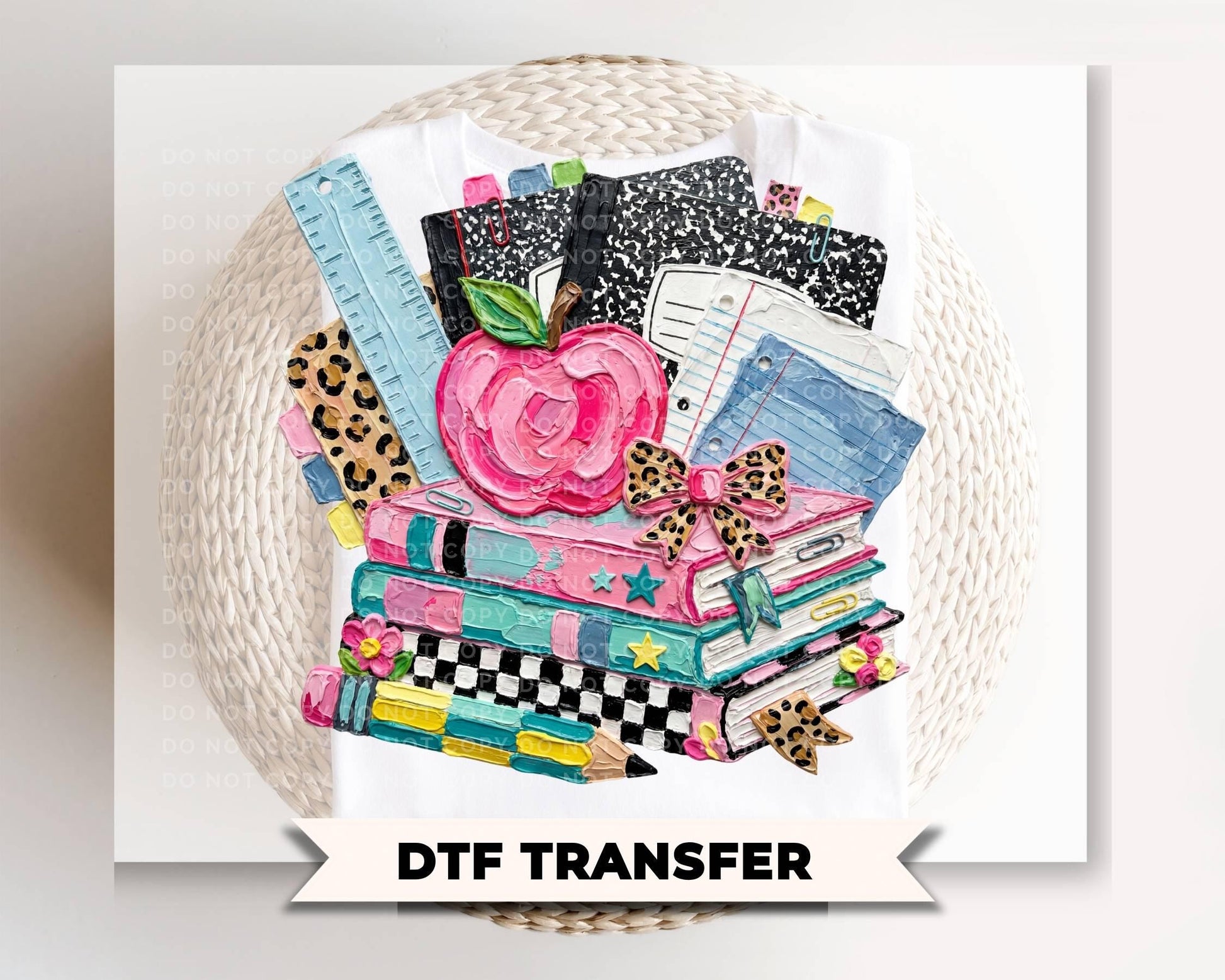 Retro School DTF Transfer, Ready to press, Back to School, Coquette Teacher Tshirt Design