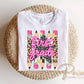 Preppy First Grade Back To School Pencil DTF Transfer, Leopard Checkered First Day of School Tshirt Design