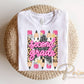 Preppy Second Grade Back To School Pencil DTF Transfer, Leopard Checkered First Day of School Tshirt Design