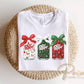 Coquette Christmas Soda Cans DTF Transfer, Ready to Press, Holiday Tshirt Design