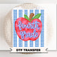 Striped Apple Fourth Grade DTF Transfer, Ready to Press, First Day of School Tshirt Design
