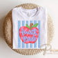 Striped Apple Fourth Grade DTF Transfer, Ready to Press, First Day of School Tshirt Design