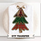 Plaid Christmas Tree DTF Transfer, Ready to Press, Patchwork Tshirt Design