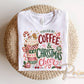 Fueled By Coffee And Christmas Cheer DTF Transfer, Ready to Press, Coffee Lover Tshirt Design