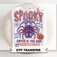 Spooky Halloween DTF Transfer, Ready to Press, Trendy Striped Tshirt Design