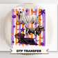 Halloween Dachshunds DTF Transfer, Ready to Press, Trendy Striped T-shirt Design