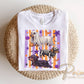 Halloween Dachshunds DTF Transfer, Ready to Press, Trendy Striped T-shirt Design