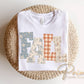 Patchwork Flannel Fall DTF Transfer, Ready to Press, Halloween Tshirt Design