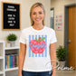 Striped School Counselor Apple DTF Transfer, Ready to Press, Back to School, First Day of School Tshirt Design, Teacher Appreciation