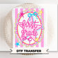 Back to School First Grade DTF Transfer, Ready to Press, Pink Gingham First Day of School Tshirt Design
