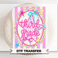 Back to School Third Grade DTF Transfer, Ready to Press, Pink Gingham First Day of School Tshirt Design