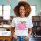 Striped Teacher Apple DTF Transfer, Ready to Press, Back to School, First Day of School Tshirt Design, Teacher Appreciation