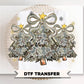 Coquette Camouflage Christmas Trees DTF Transfer, Ready to Press, Brushstroke Tshirt Design